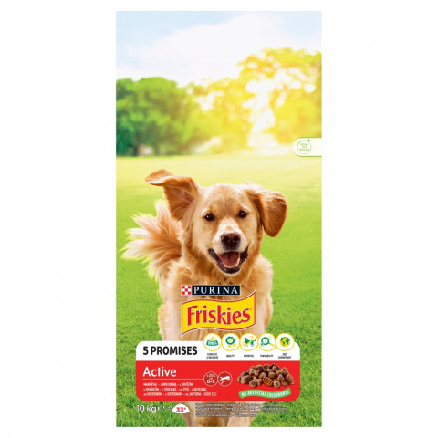 Purina Friskies Active wołowina adult 10 kg