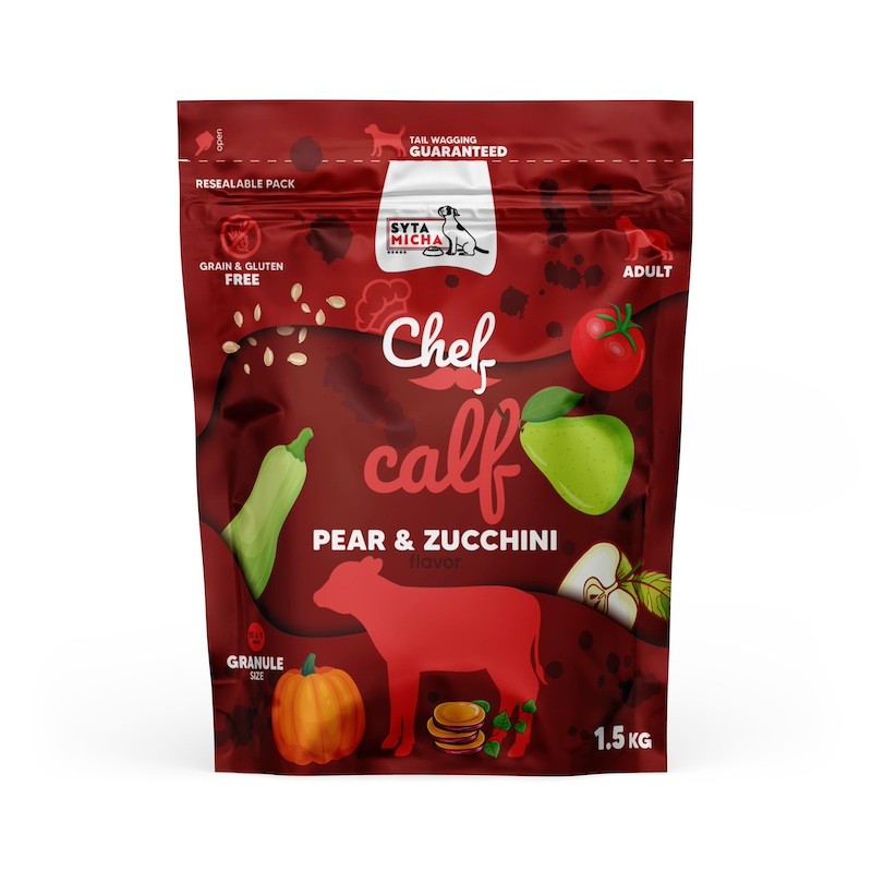 Syta Micha CHEF cielęcina z cukinią, gruszką adult 1,5 kg