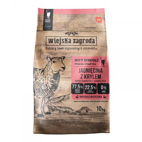 Wiejska Zagroda Sterilised jagnięcina, kryl adult 10 kg