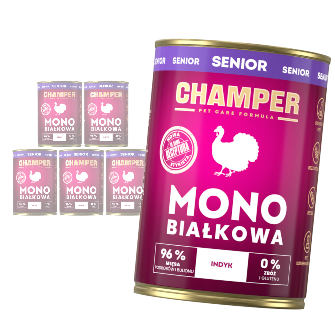 Champer indyk senior 400 g × 6