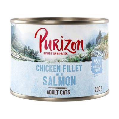 Purizon Original kurczak, łosoś kawałki adult 200 g × 12