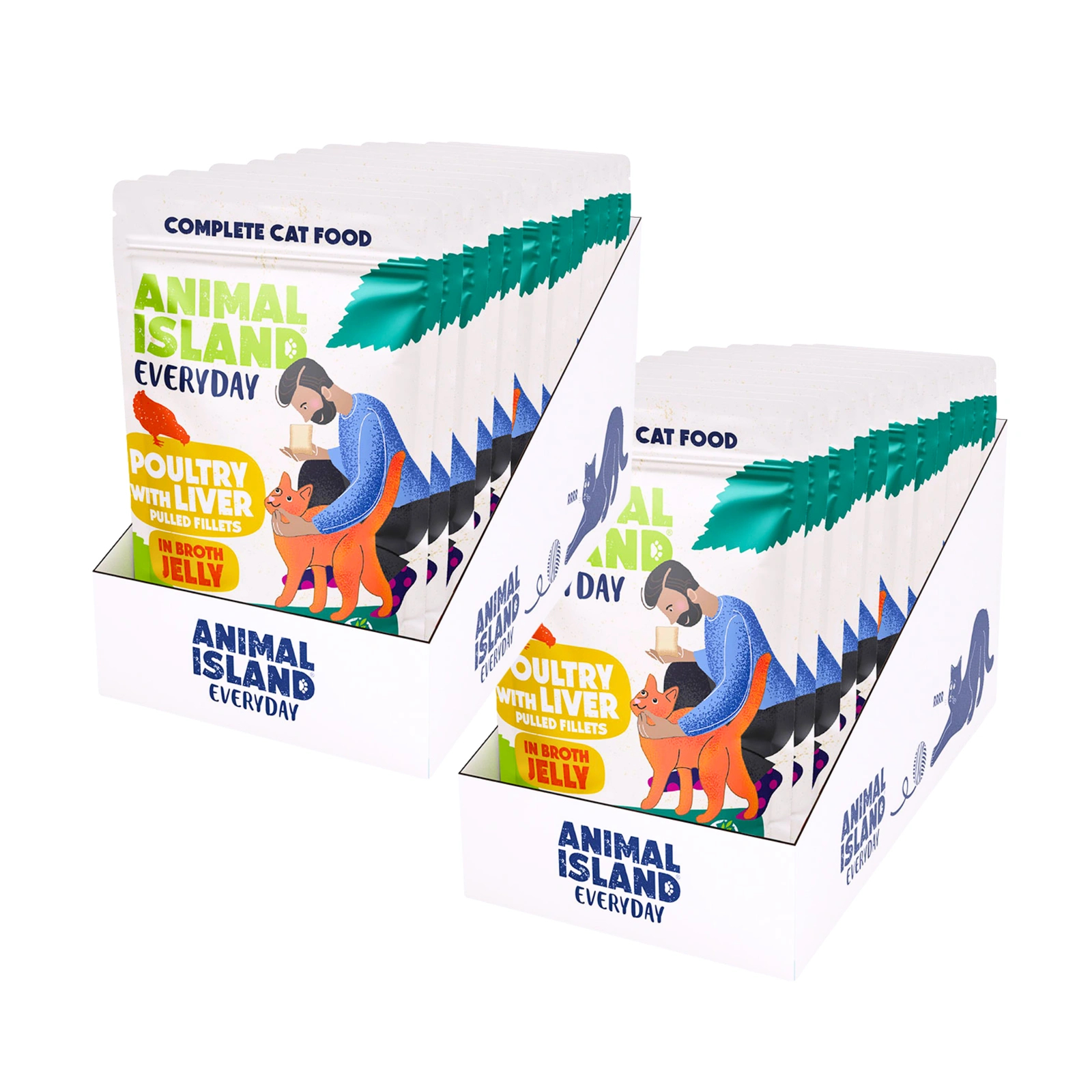Animal Island Everyday drób, wątróbka w galaretce adult 85 g × 24