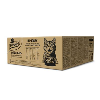 Brekkies Daily Delice mix smaków w sosie adult 85 g × 80