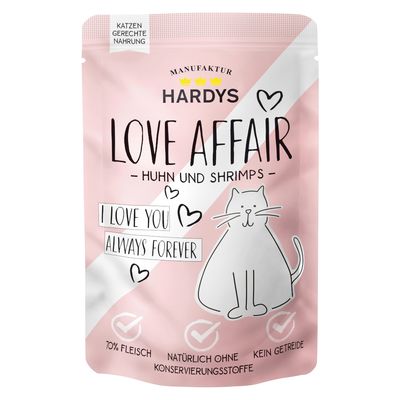Hardys Love Affair krewetki, kurczak pasztet adult 100 g × 12