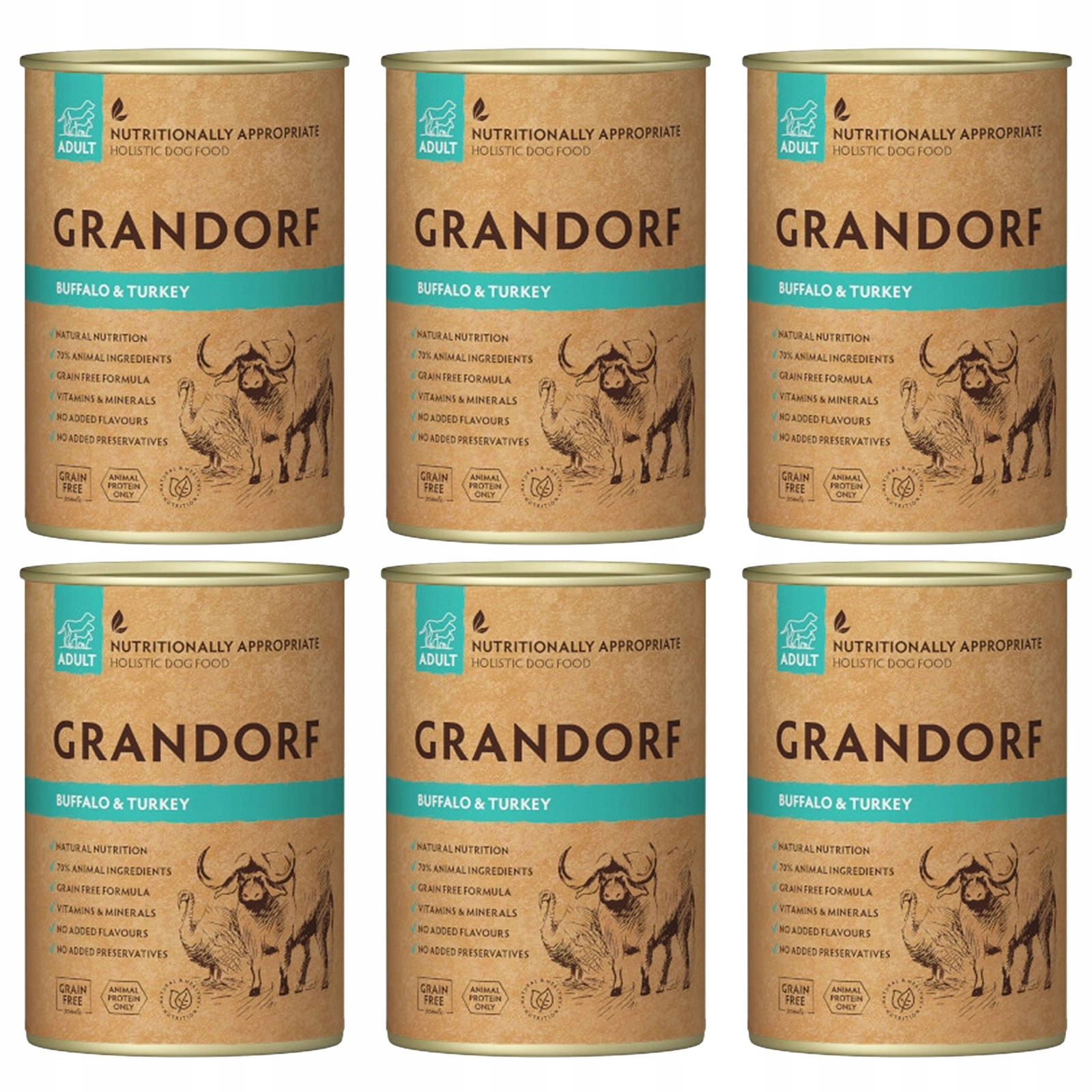 Grandorf bawół, indyk 400 g × 6