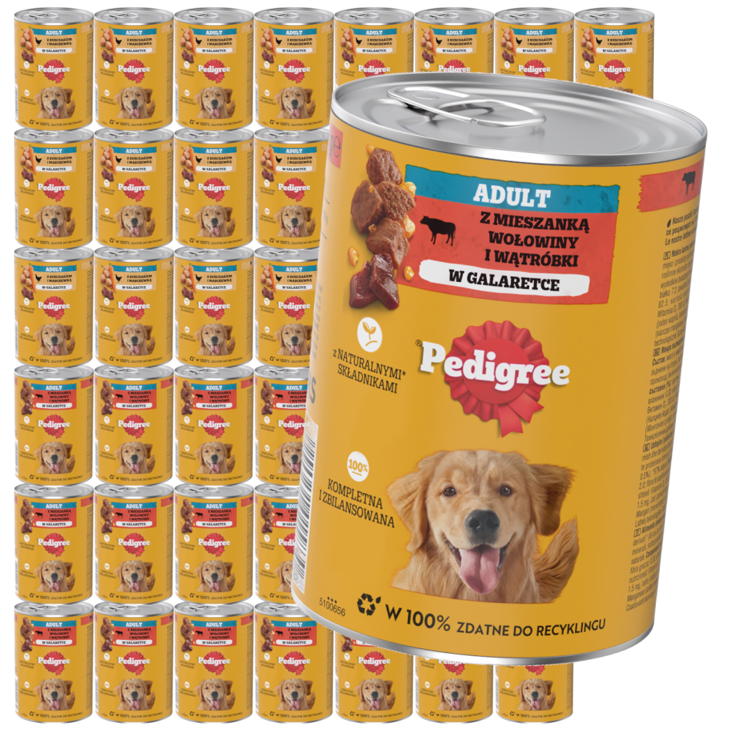 Pedigree kurczak, wołowina adult 400 g × 48