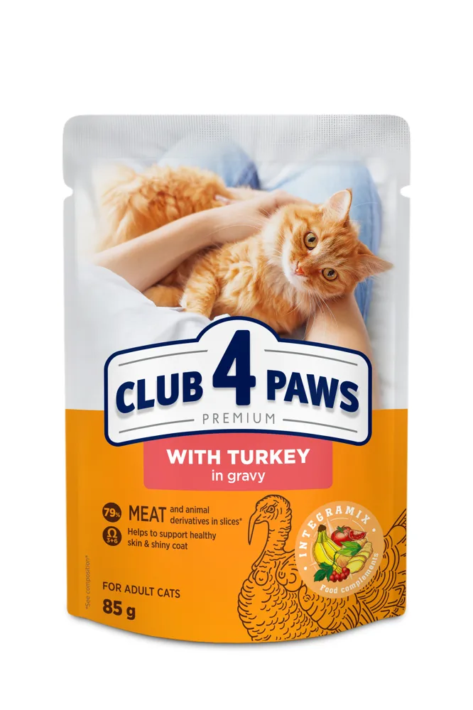Club 4 Paws Premium indyk w sosie adult 85 g
