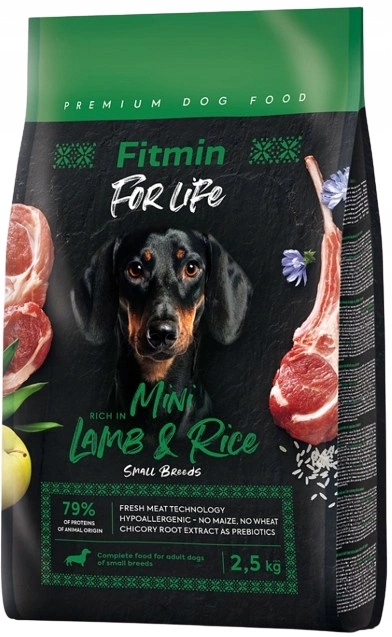 Fitmin For Life jagnięcina z ryżem adult małe rasy 2,5 kg