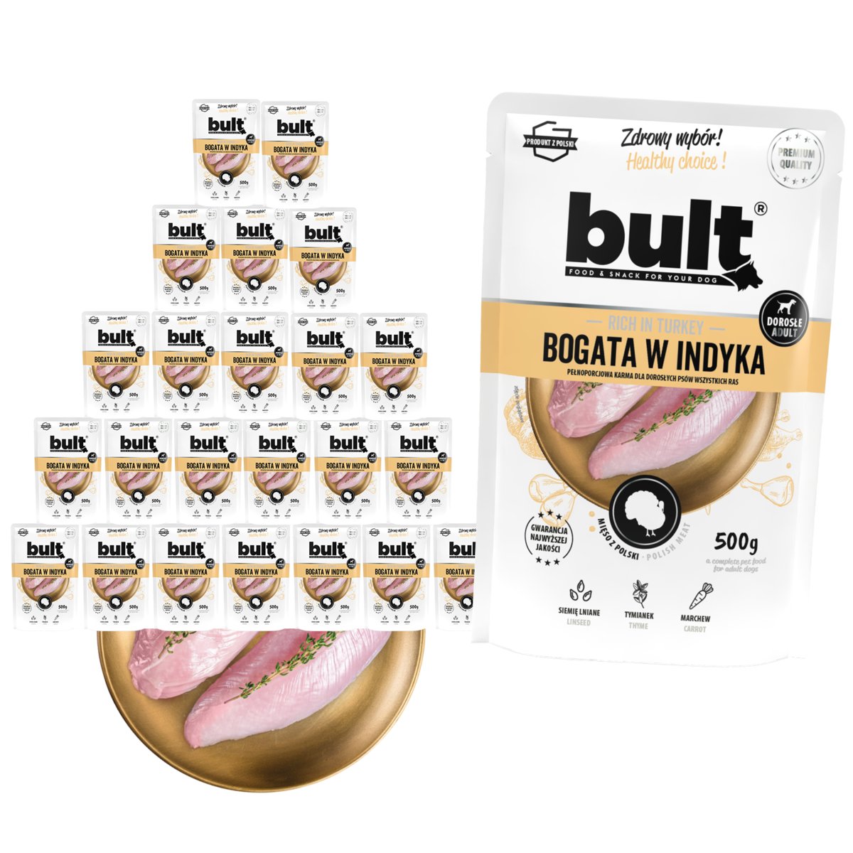 Bult Mielonka indyk adult 500 g × 24