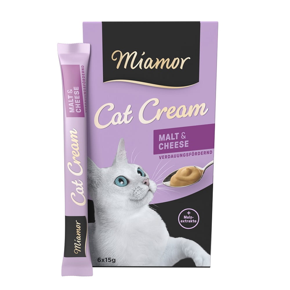 Miamor Cat Cream Hairball ser z słodem 15 g × 6