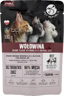 Pet Republic Sterilised wołowina kawałki adult 100 g