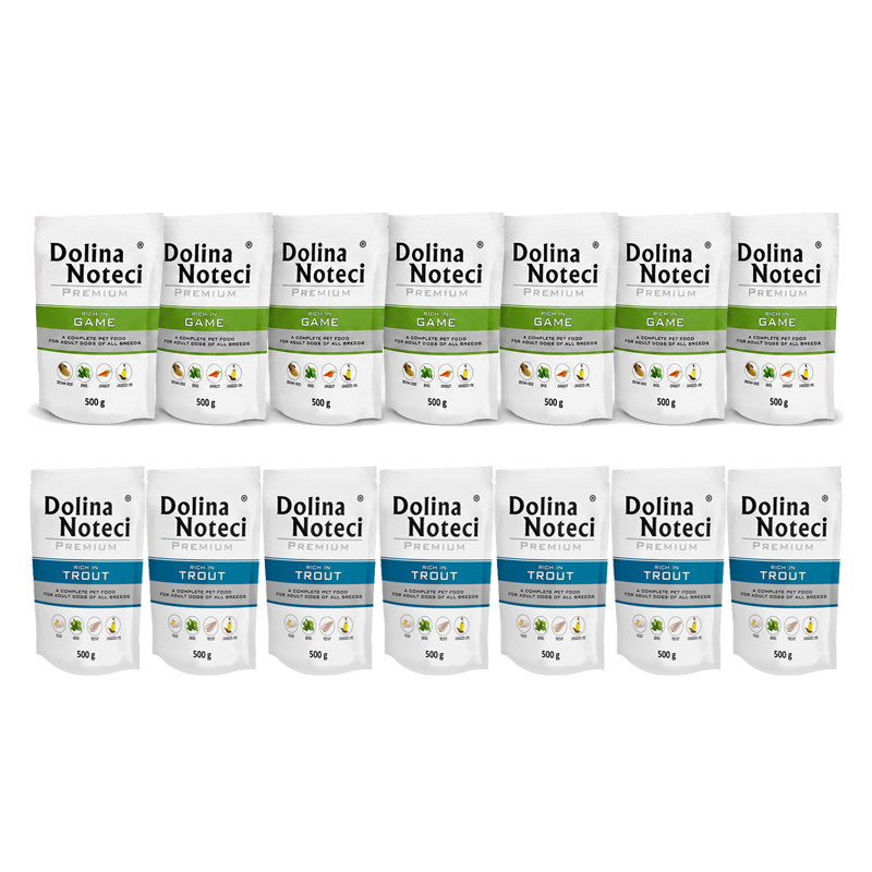 Dolina Noteci Premium dziczyzna, pstrąg adult 500 g × 14