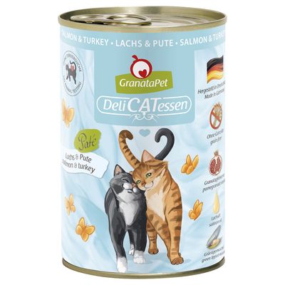 GranataPet DeliCatessen Sensitive indyk, łosoś 400 g × 12