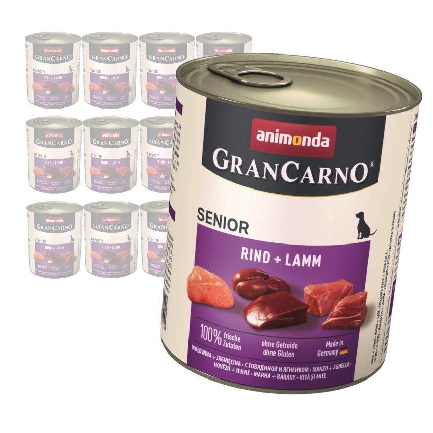 Animonda GranCarno jagnięcina, wołowina senior 800 g × 12