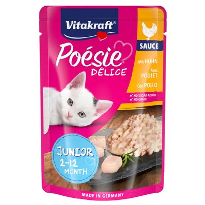 Vitakraft Poésie Délice kurczak w sosie kitten 85 g × 23