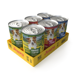 Josera Meat Lovers Menu kaczka z dynią, kurczak z marchewką, wołowina z ziemniakami adult 400 g × 6