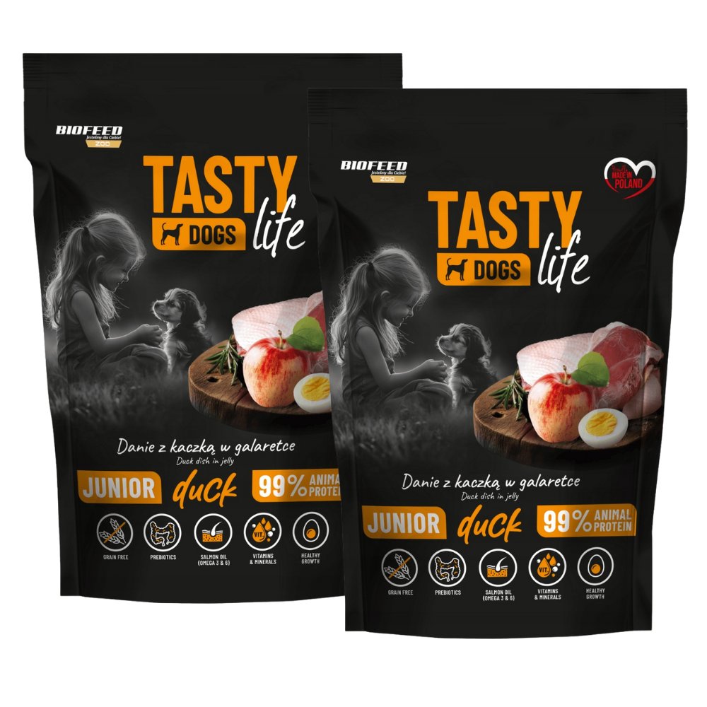 BioFeed Tasty Dog Life kaczka junior 500 g × 2