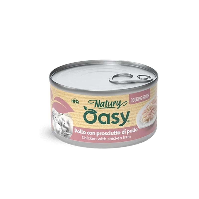 Oasy Natury Broth kurczak, szynka w bulionie adult 85 g