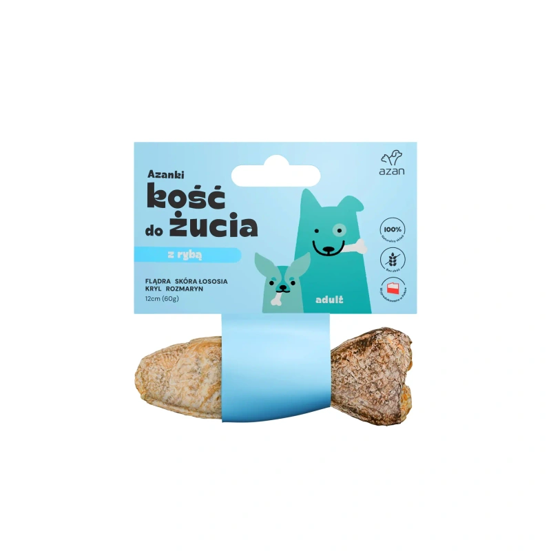 Azanki flądra, kryl, łosoś adult 60 g