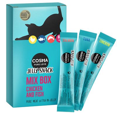 Cosma Jelly Snack Indoor mix smaków w galaretce adult 14 g × 24