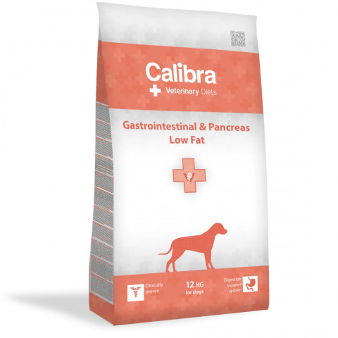 Calibra Veterinary Diets Gastrointestinal & Pancreas Low Fat łosoś adult 12 kg