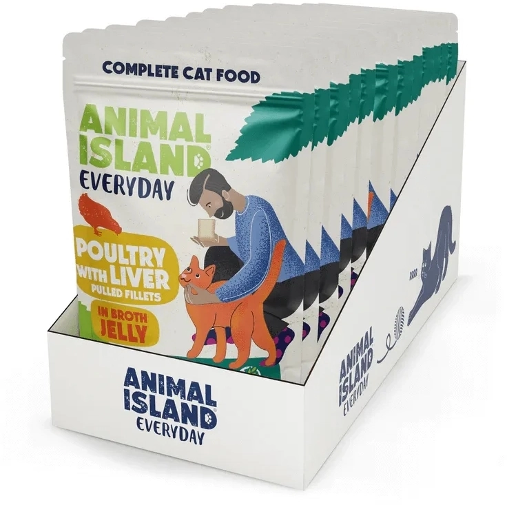 Animal Island Everyday drób, wątróbka w galaretce 85 g × 12