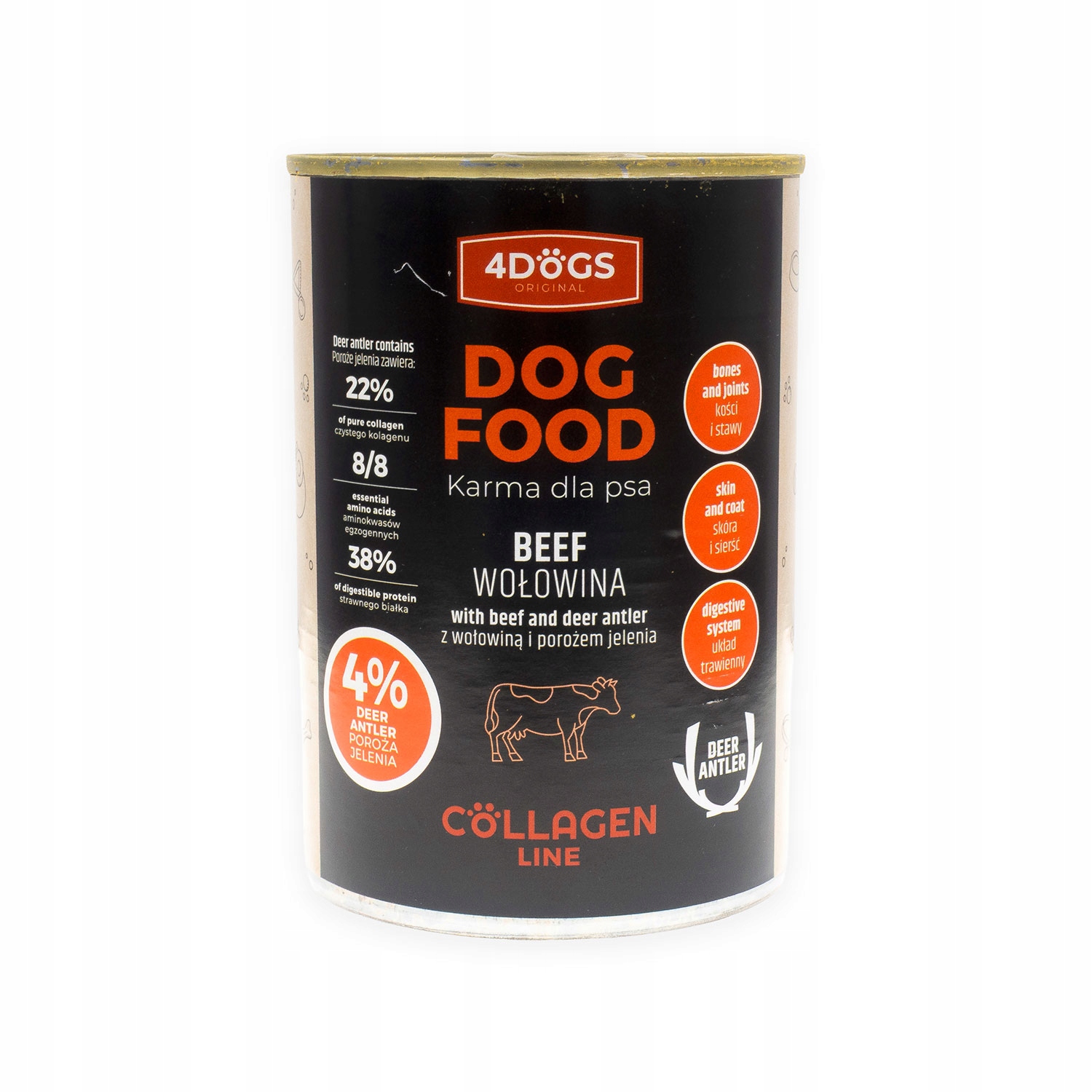 4Dogs Collagen Line wołowina 400 g