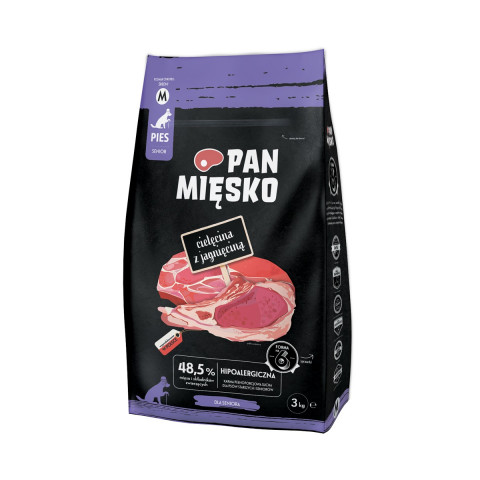 Pan Mięsko cielęcina, jagnięcina senior średnie rasy 3 kg