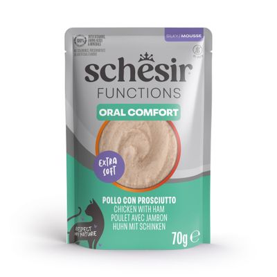 Schesir Functions Hairball kurczak, szynka pasztet 70 g × 24