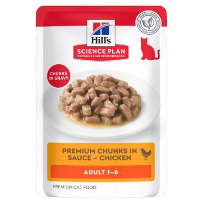 Hill's Science Plan kurczak w sosie adult 85 g × 48