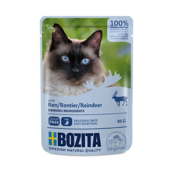 Bozita Feline Indoor Sterilised renifer w sosie 85 g