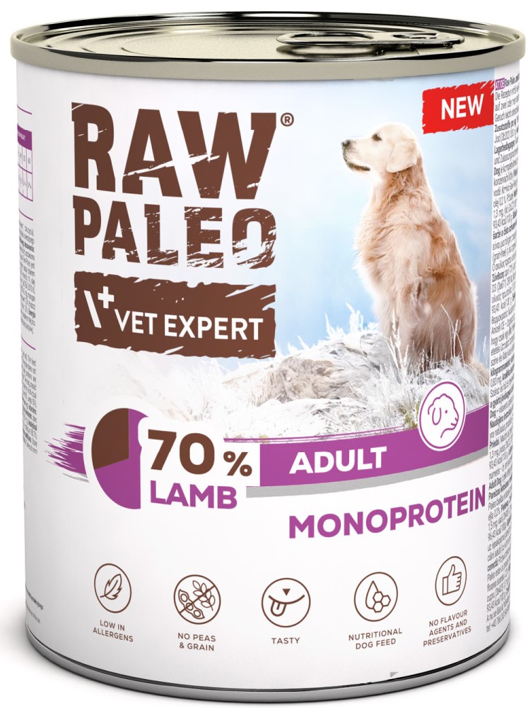 VetExpert Raw Paleo jagnięcina adult 800 g