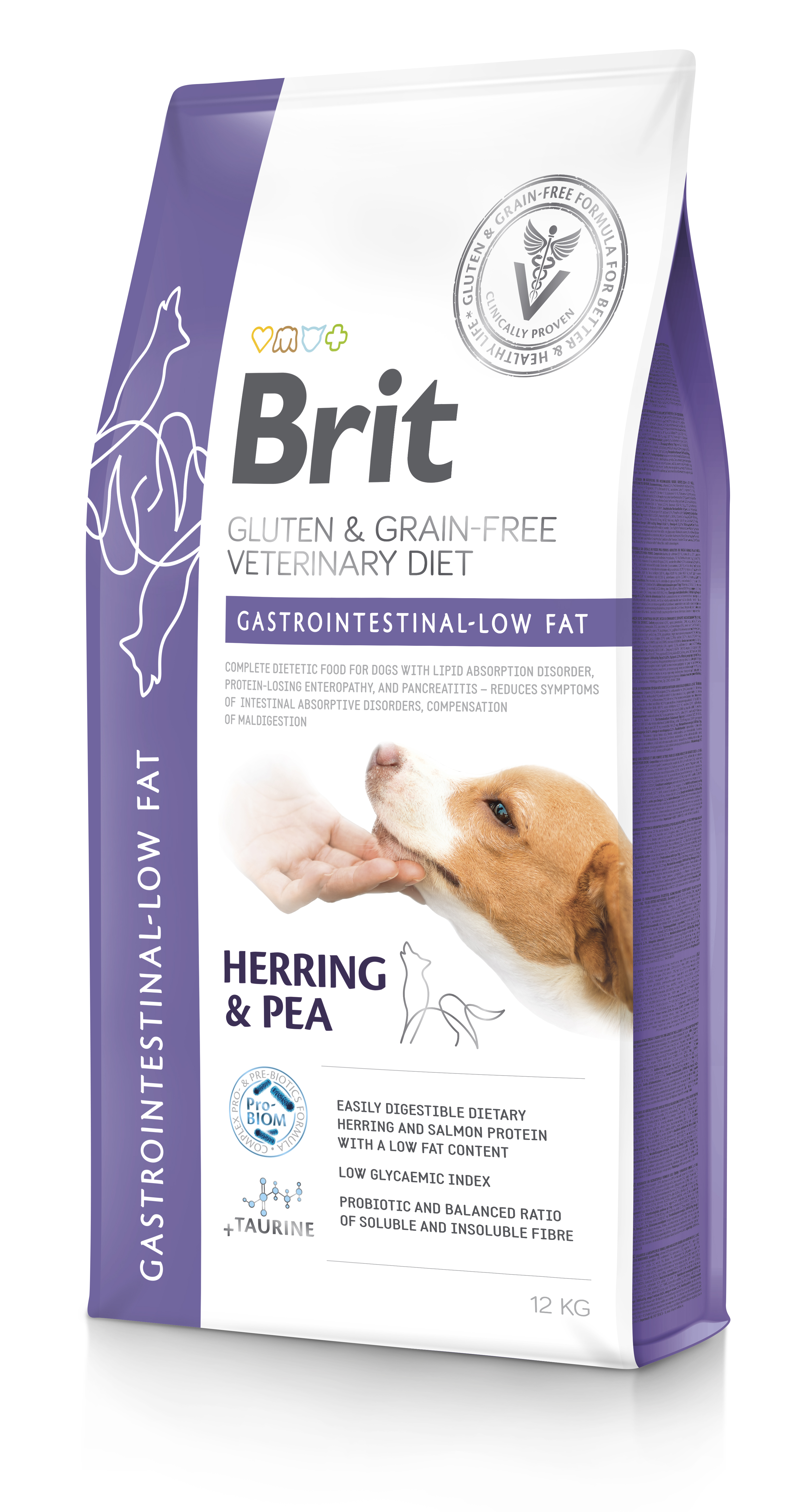 Brit Veterinary Diets Grain Free Gastrointestinal Low Fat śledź 12 kg