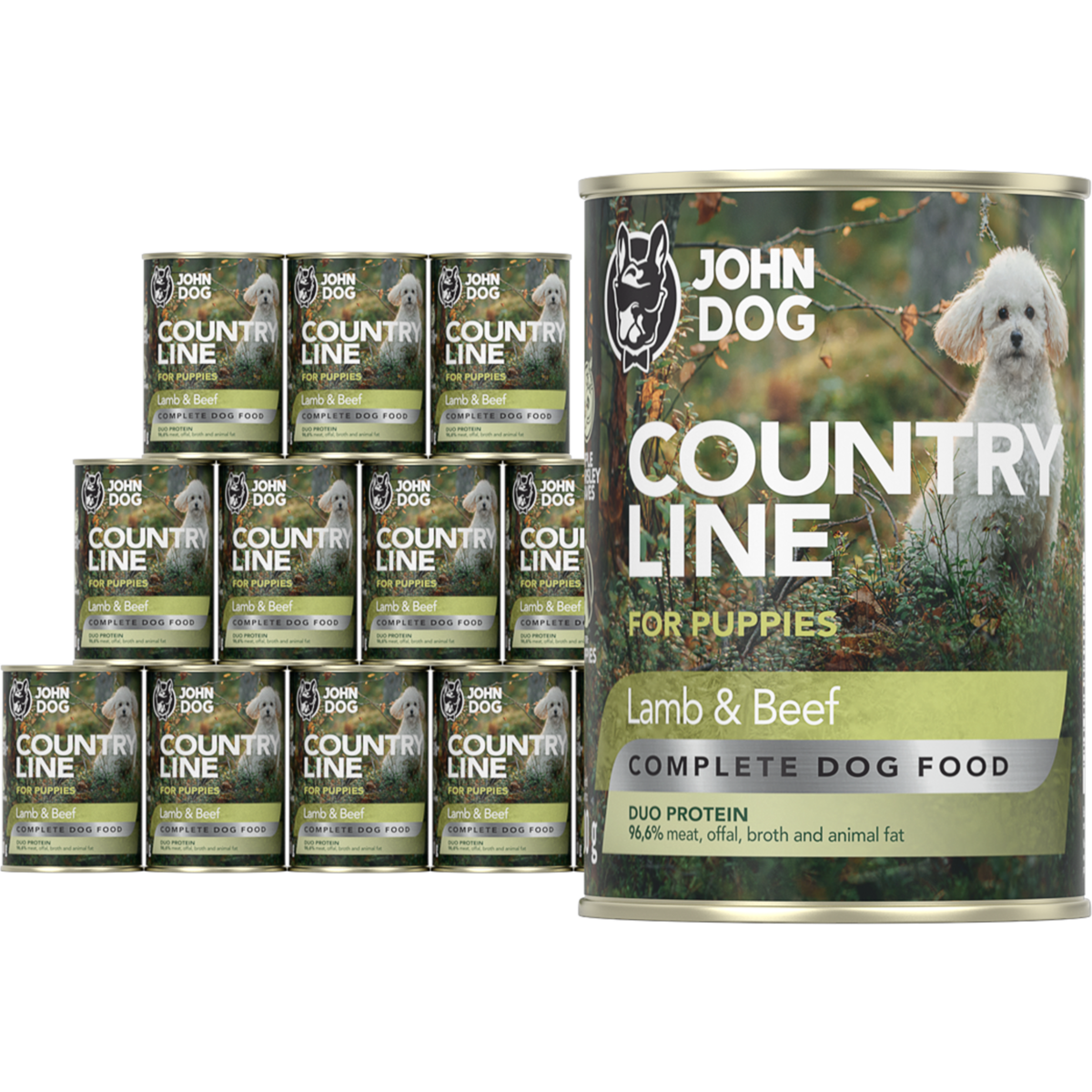 John Dog Country jagnięcina, wołowina junior 400 g