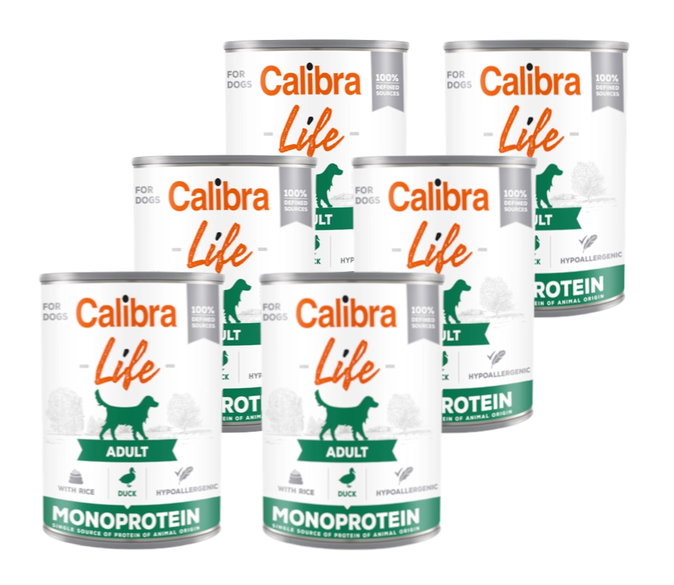 Calibra Dog Life kaczka adult 400 g × 6