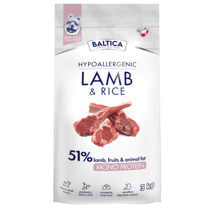 Baltica Nutraceutic jagnięcina z ryżem adult małe rasy 3 kg
