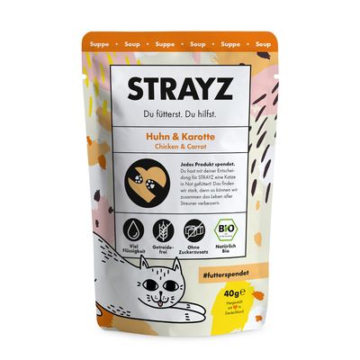 STRAYZ BIO kurczak w sosie adult 40 g × 2