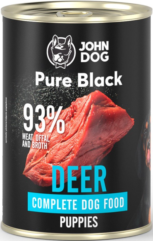 John Dog Pure Black jeleń junior 400 g