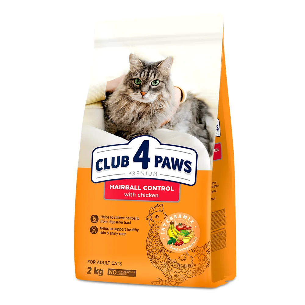 Club 4 Paws Premium Hairball kurczak adult 2 kg