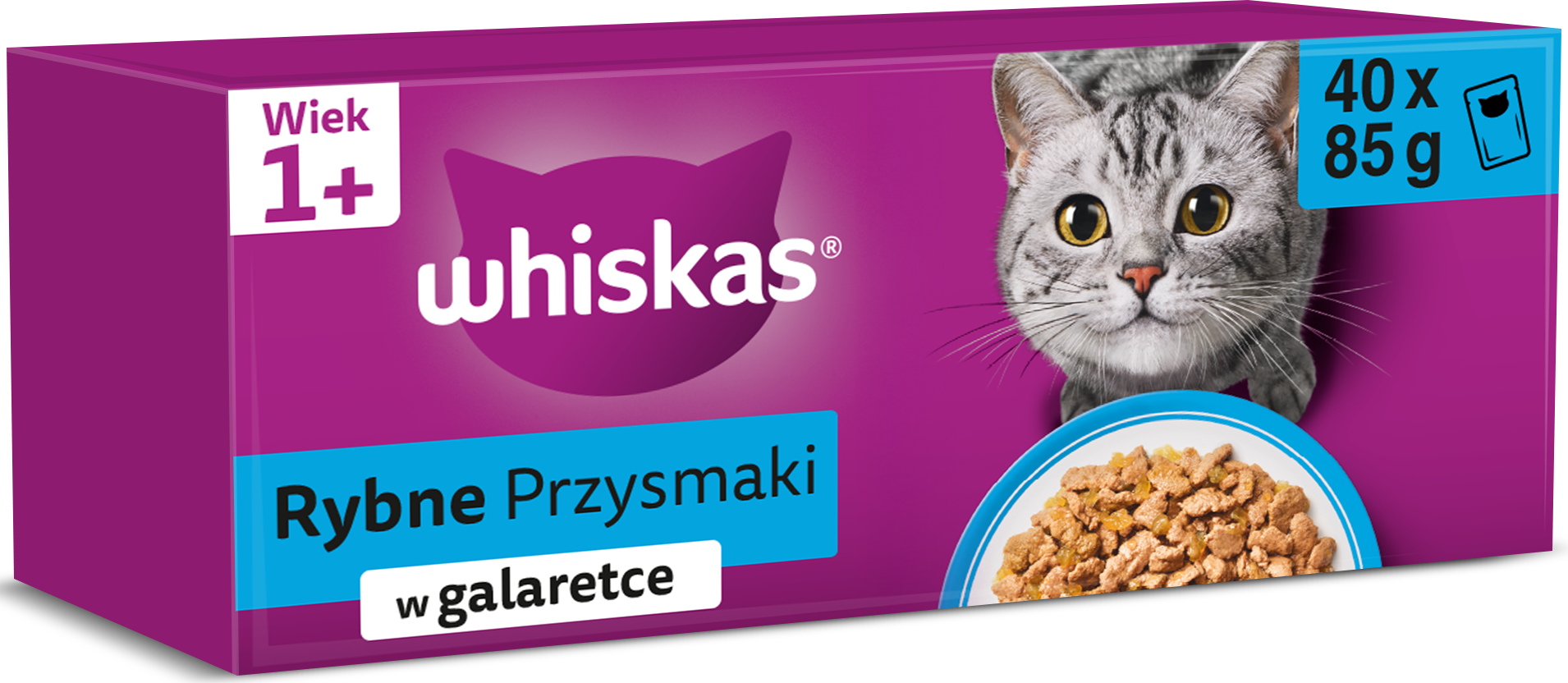 Whiskas mix smaków w galaretce adult 85 g × 40
