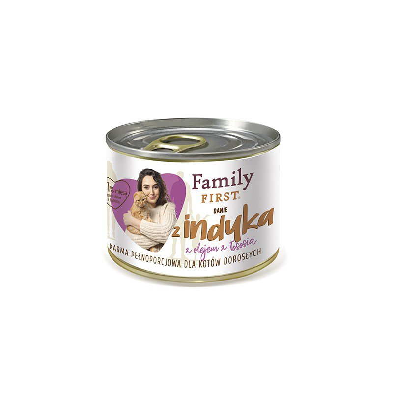 Family First indyk z olejem z łososia adult 200 g