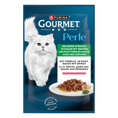 Purina Gourmet Perle pstrąg z szpinakiem w sosie adult 85 g × 26
