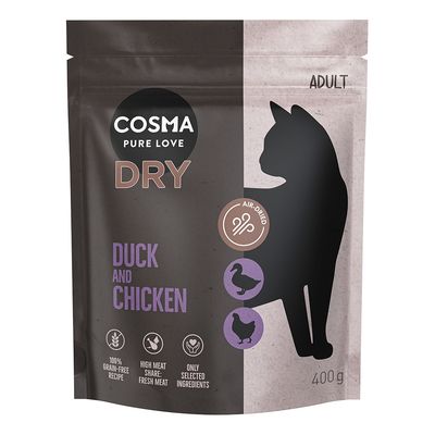 Cosma Pure Love Indoor kaczka, kurczak adult 400 g
