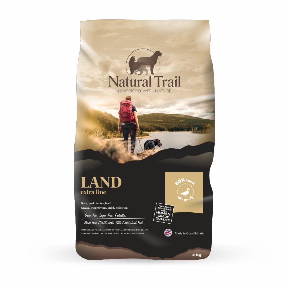 Natural Trail Dog Land dziczyzna, indyk, kaczka, wieprzowina, wołowina 2 kg
