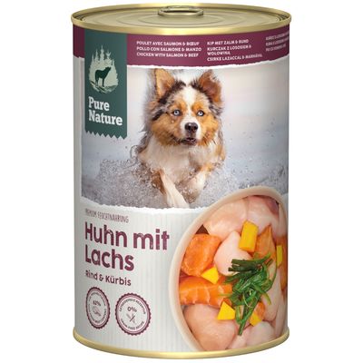 Pure Nature kurczak, wołowina, łosoś adult 400 g × 6