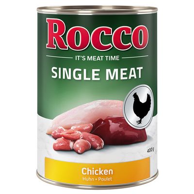 Rocco Single Meat kurczak adult 400 g × 12