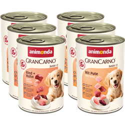 Animonda GranCarno indyk, kurczak, wołowina junior 400 g × 6