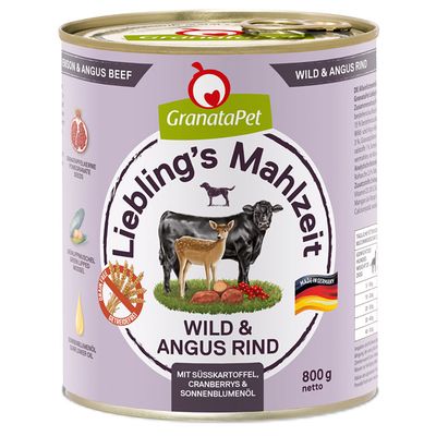 GranataPet Liebling's Mahlzeit dziczyzna, wołowina 800 g × 12