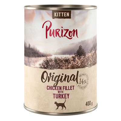 Purizon Original indyk, kurczak w bulionie kitten 400 g × 24