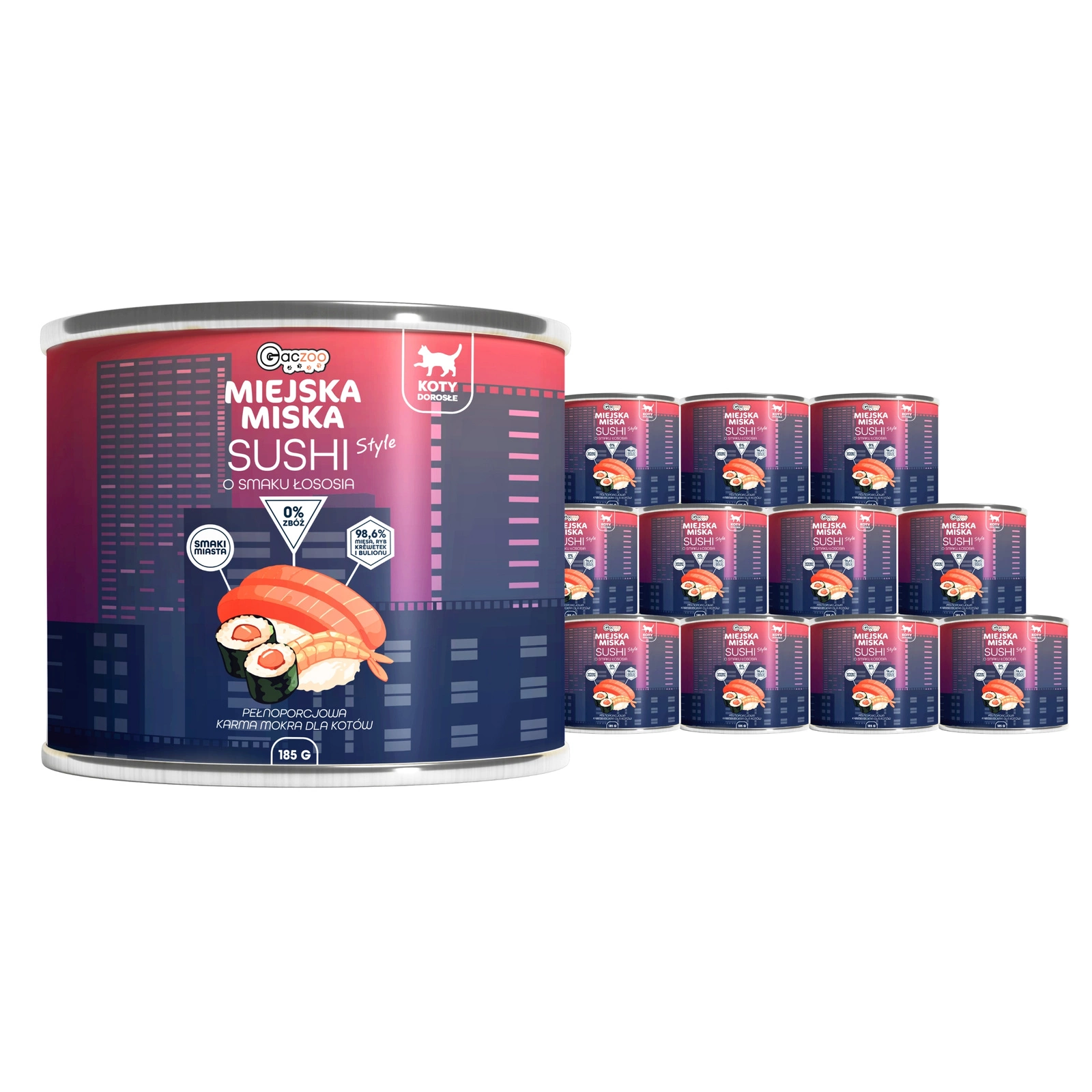 Gaczoo Miejska Miska ryby adult 185 g × 12